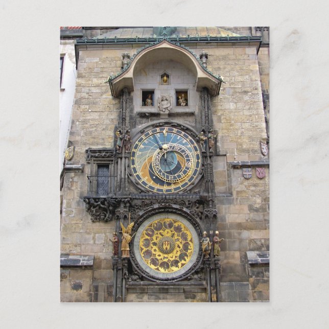 Astronomical Clock or Prague Orloj Postcard (Front)