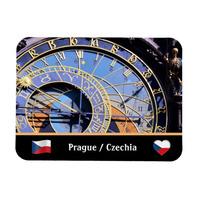 Astronomical Clock, Prague, Czechia (Architecture) Magnet (Horizontal)