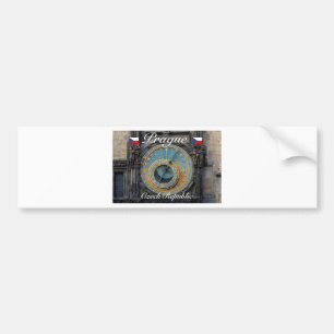 Astronomical clock Prague Orlog Czech Republic Bumper Sticker