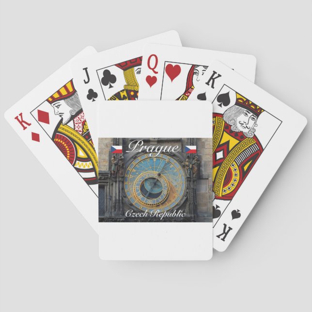Astronomical clock Prague Orlog Czech Republic Playing Cards (Back)
