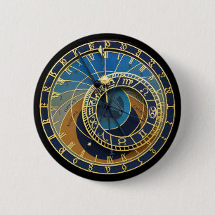 Astronomical Clock-Prague Orloj 6 Cm Round Badge