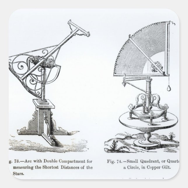 Astronomical Instruments Square Sticker (Front)
