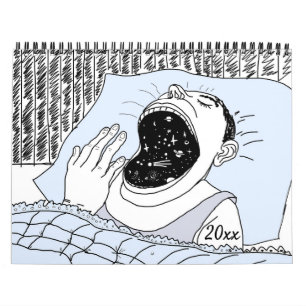 Astronomical Modern Elegant Script Calendar