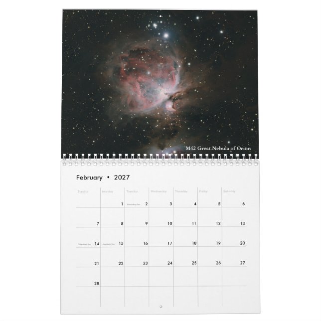 AstronoMolly Images 2021 Calendar (Feb 2027)