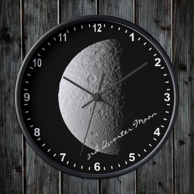 Astronomy & 3rd Quarter Moon Clock, Hubble / Space Round Clock (Creator Uploaded)