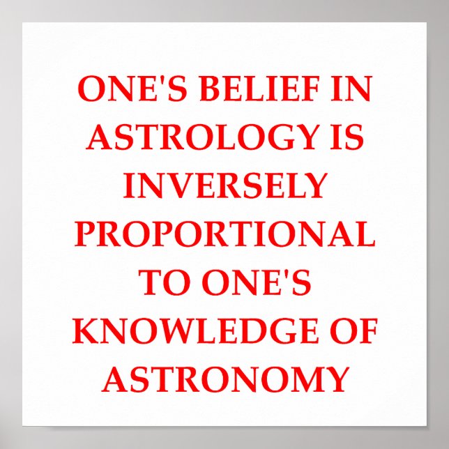 astronomy astrology joke poster (Front)