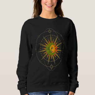 Astronomy Crescent Moon Sun Celestial Body Boho As Sweatshirt