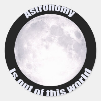 Astronomy Full Moon Classic Round Sticker