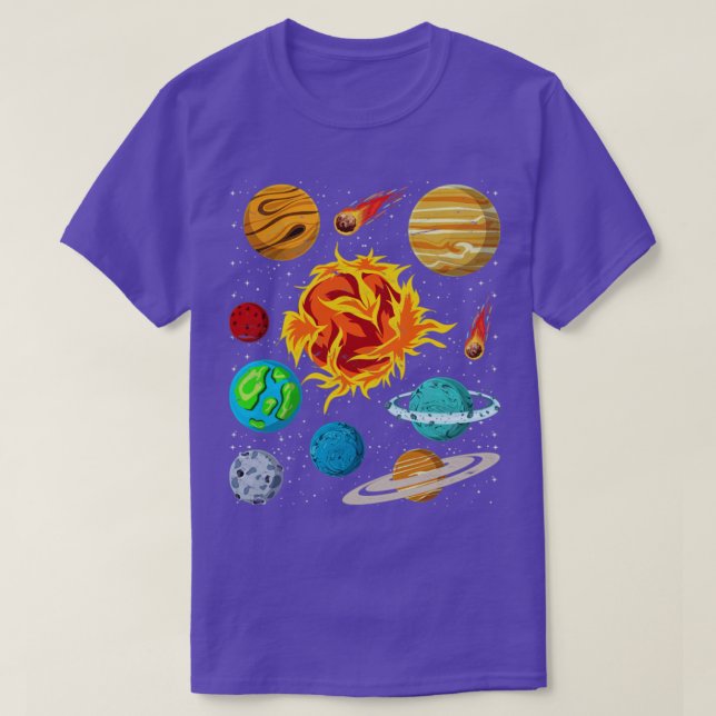 Astronomy Galaxy Planets Space Science Astronaut S T-Shirt (Design Front)