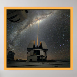 Astronomy Laser Towards Milky Ways Poster