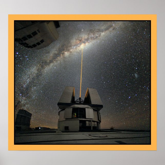 Astronomy Laser Towards Milky Ways Poster (Front)