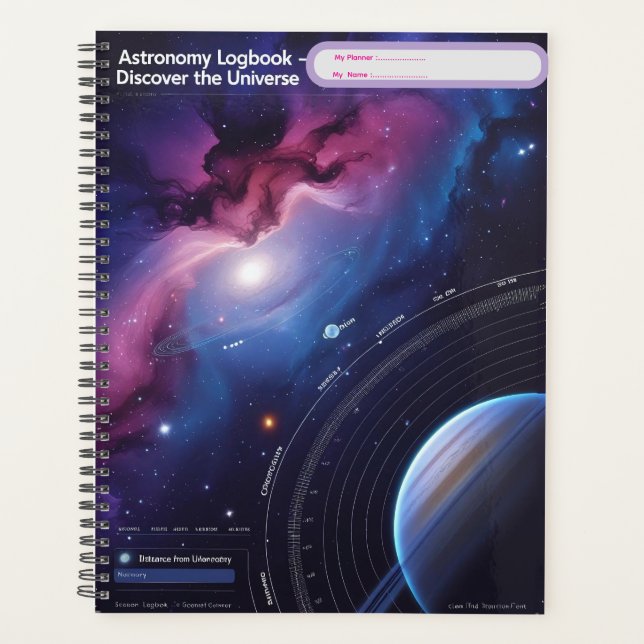 Astronomy Logbook – Discover the Universe Planner (Front)