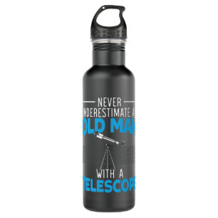 Astronomy Lover Mens Never Underestimate An Old Ma 710 Ml Water Bottle