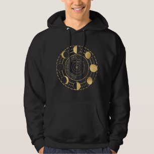 Astronomy Lover Moon phases geometry moon cycle sc Hoodie