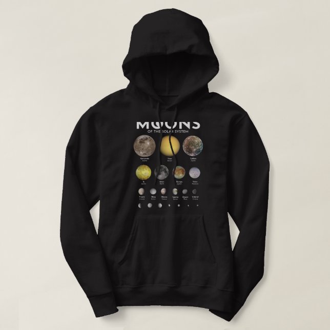 Astronomy Lover Moons Solar System Astronomy Astro Hoodie (Design Front)