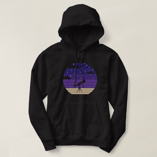 Astronomy Lover Retro Astrophotographer Cosmologis Hoodie (Design Front)