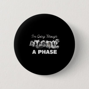 Astronomy lunar eclipse going through a phase moon 6 cm round badge
