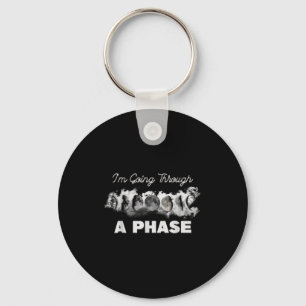 Astronomy lunar eclipse going through a phase moon key ring