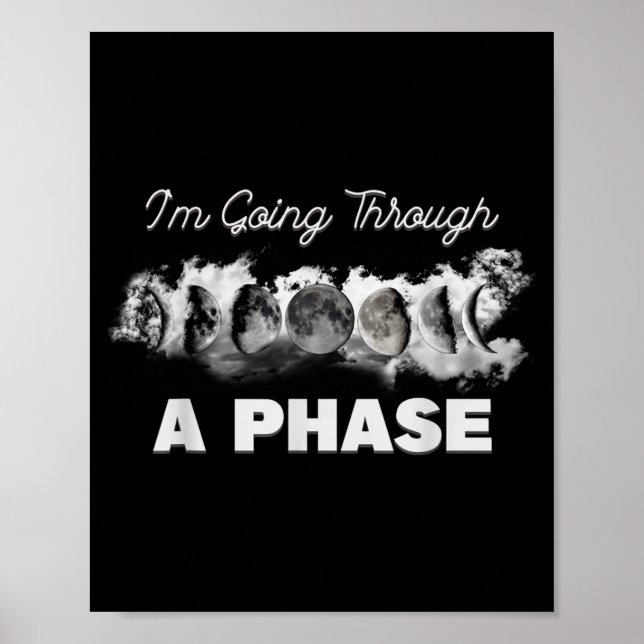 Astronomy lunar eclipse going through a phase moon poster (Front)