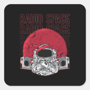 Astronomy Radio Space Stars Music Lover Universe Square Sticker