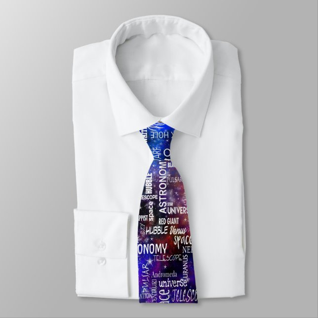 Astronomy Science Nebula Tie (Tied)