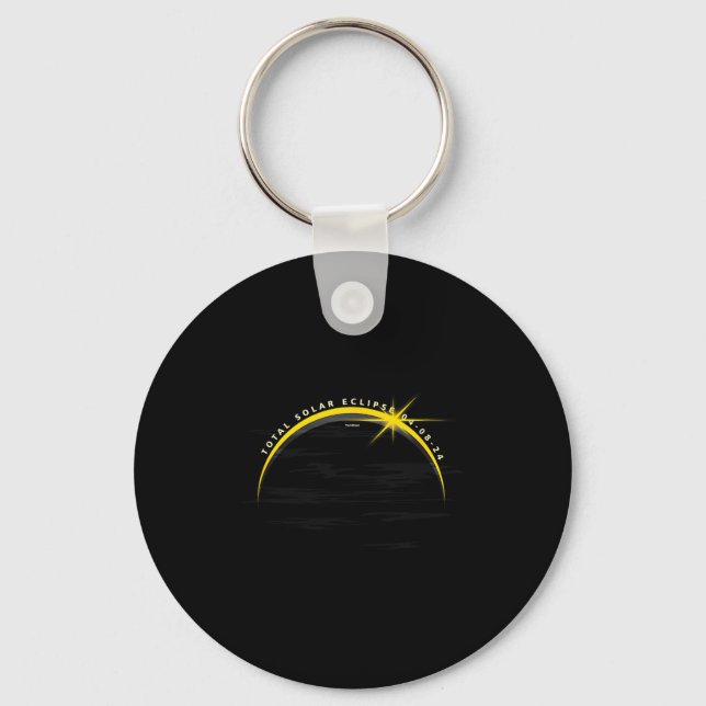 Astronomy solar eclipse april 2024 moon watch Astr Key Ring (Front)
