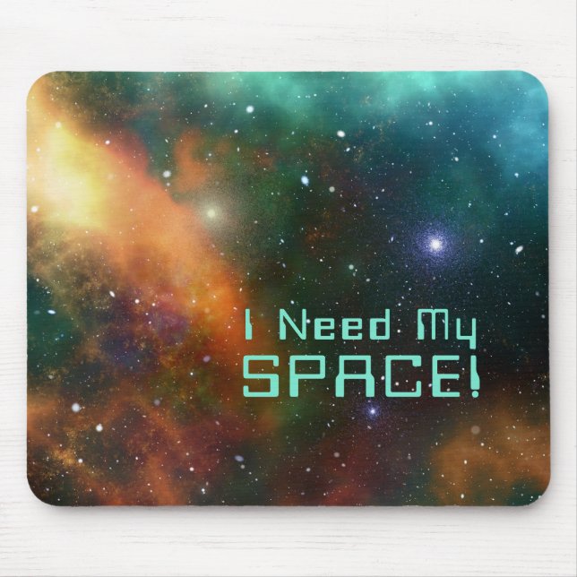 Astronomy Space Cosmic Nebula Stars Galaxy Quote Mouse Pad (Front)