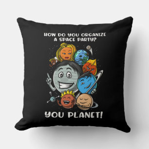 Astronomy Space Party Solar System Planets Joke Cushion