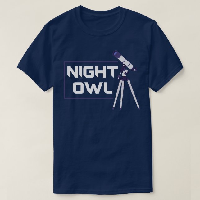 Astronomy Telescope Astronomer T-Shirt (Design Front)