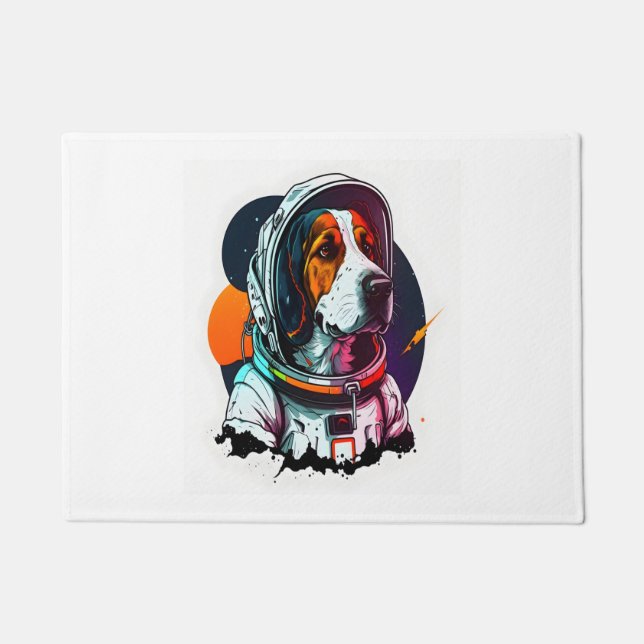 Astronout Dog Mascot  Doormat (Front)