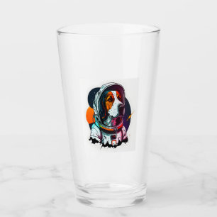 Astronout Dog Mascot  Glass