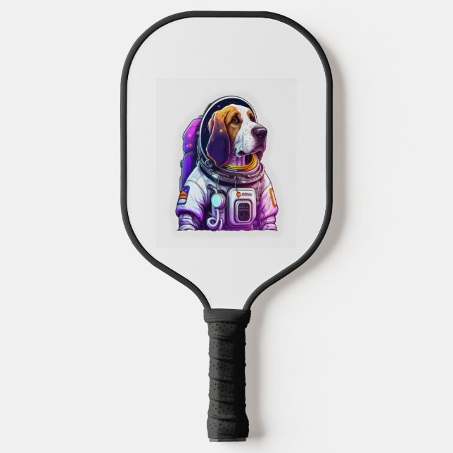 Astronout Dog Mascot  Pickleball Paddle (Front)
