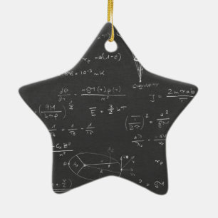 Astrophysics diagrams and formulas ceramic tree decoration