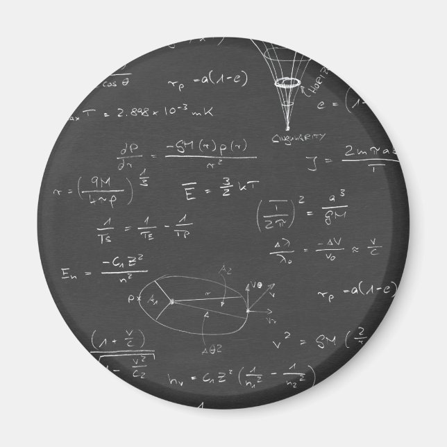 Astrophysics diagrams and formulas magnet (Front)