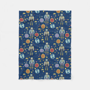 Astrounaut Space Man Colourful Fleece Blanket