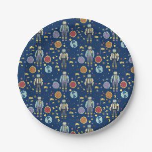 Astrounaut Space Man Colourful Paper Plate