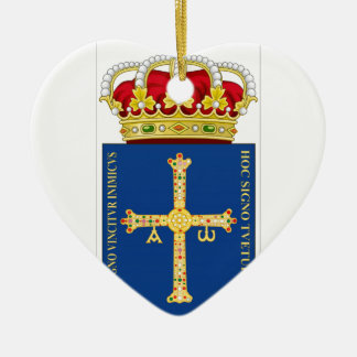 Asturias Coat of Arms (Spain) Ceramic Tree Decoration