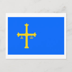 Asturias flag postcard