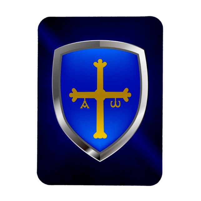 Asturias Metallic Emblem Magnet (Vertical)