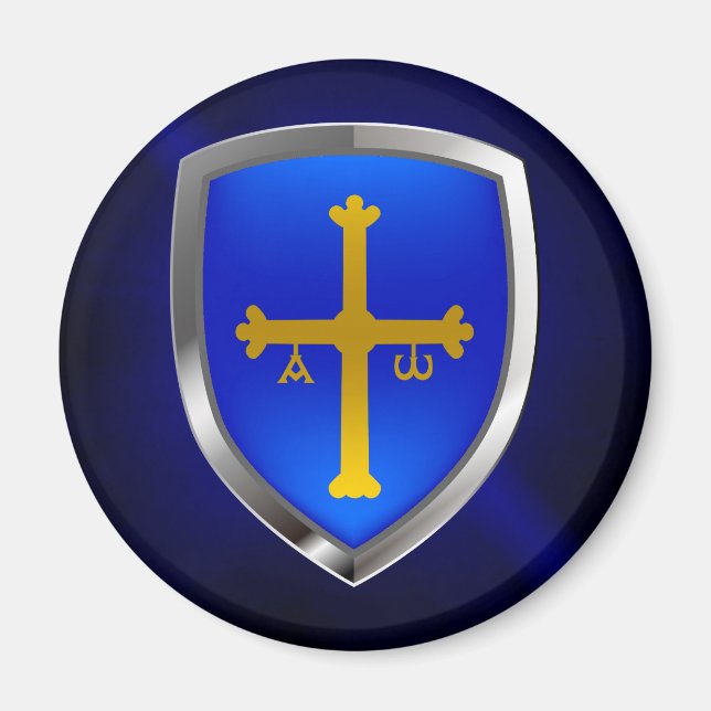 Asturias Metallic Emblem Magnet (Front)