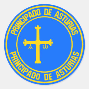 Asturias Round Emblem Classic Round Sticker