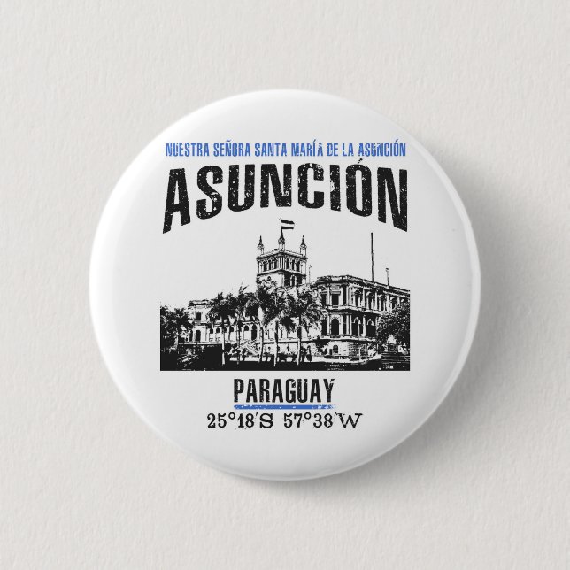 Asunción 6 Cm Round Badge (Front)