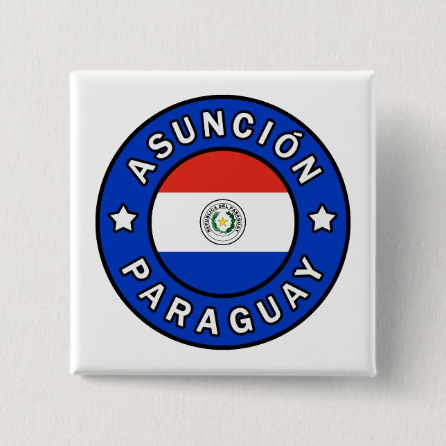 Asunción Paraguay 15 Cm Square Badge (Front)