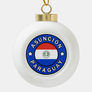 Asunción Paraguay Ceramic Ball Christmas Ornament