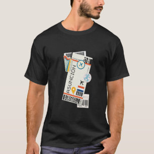 Asunción Paraguay City Skyline Silhouette Outline  T-Shirt