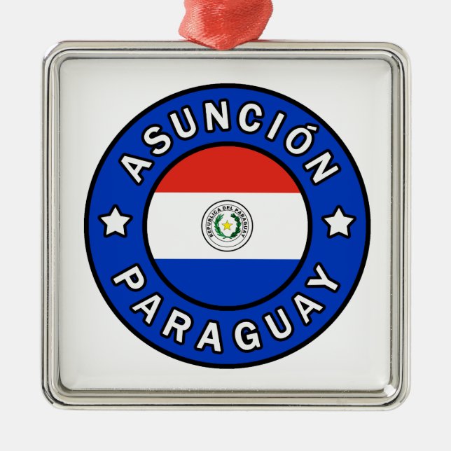 Asunción Paraguay Metal Ornament (Front)