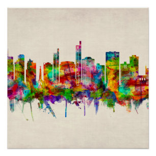 Asuncion Paraguay Skyline Poster