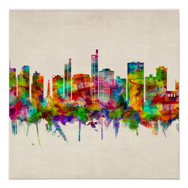 Asuncion Paraguay Skyline Poster (Front)