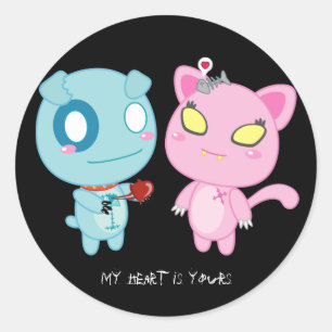 Asyl & Nadel Valentine - My Heart is Yours Classic Round Sticker