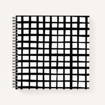 Asymmetric Black and White Chequered-Plaid